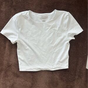 Aritzia White Crop Tee
